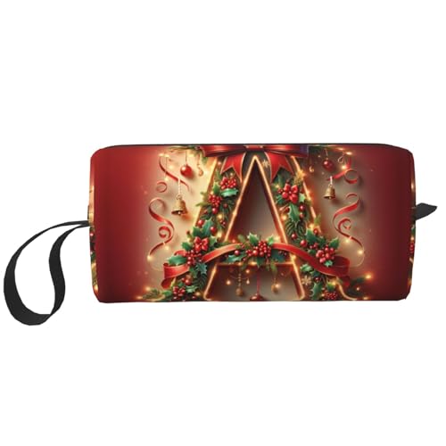 KOUUIP A Print Große Kapazität Reise Make-up Fall Organizer Make-up Tasche Tragbare Kosmetiktasche für Damen, Weiss/opulenter Garten, Einheitsgröße von KOUUIP