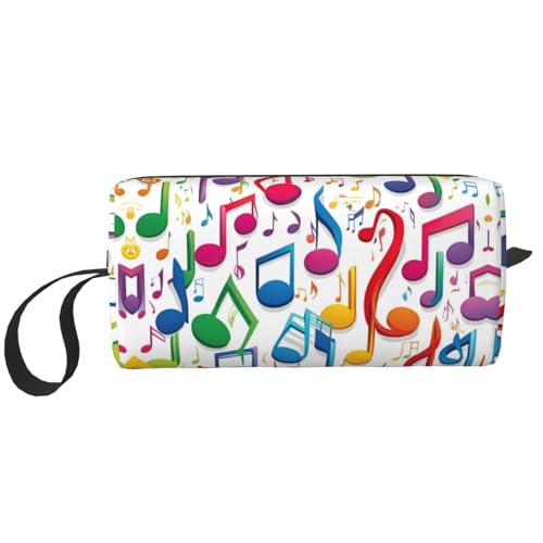 KOUUIP Bunte Musiknoten, 1 Druck, großes Fassungsvermögen, Reise-Make-up-Tasche, Organizer, Make-up-Tasche, tragbare Kosmetiktasche für Damen, Weiss/opulenter Garten, Einheitsgröße KOUUIP Bunte Musiknoten, 1 Druck, großes Fassungsvermögen, Reise-Make-up-Tasche, Organizer, Make-up-Tasche, tragbare Kosmetiktasche für Damen, Weiss/opulenter Garten, Einheitsgröße von KOUUIP