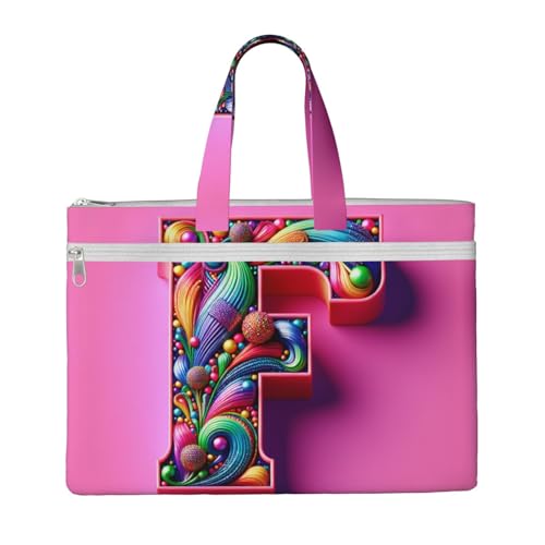 KOUUIP F Canvas Dokumententasche mit Druck, 26,7 x 38,1 cm, 2 Reißverschlusstaschen, übersichtlich für Büroakten KOUUIP F Canvas Dokumententasche mit Druck, 26,7 x 38,1 cm, 2 Reißverschlusstaschen, übersichtlich für Büroakten von KOUUIP