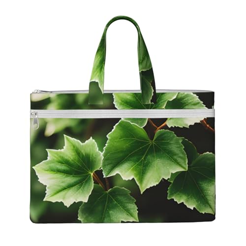 KOUUIP Ivy Blossoms Tree Canvas Dokumententasche mit Druck, 26,7 x 38,1 cm, 2 Reißverschlusstaschen, übersichtlich für Büroakten KOUUIP Ivy Blossoms Tree Canvas Dokumententasche mit Druck, 26,7 x 38,1 cm, 2 Reißverschlusstaschen, übersichtlich für Büroakten von KOUUIP