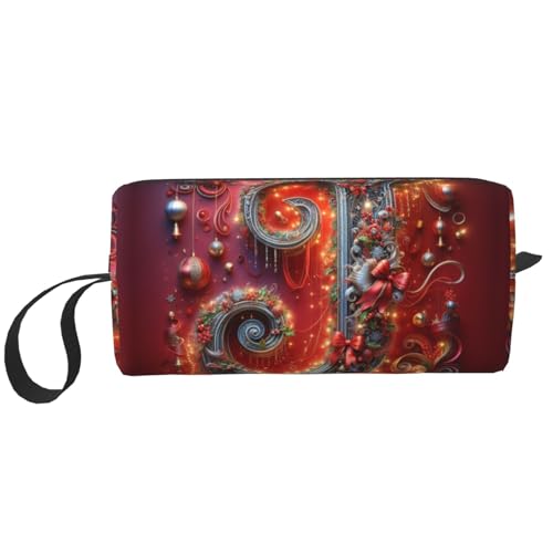 KOUUIP J Print Große Kapazität Reise Make-up Fall Organizer Make-up Tasche Tragbare Kosmetiktasche für Damen, Weiss/opulenter Garten, Einheitsgröße von KOUUIP