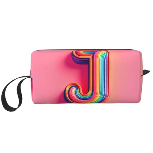 KOUUIP J Print Große Kapazität Reise Make-up Fall Organizer Make-up Tasche Tragbare Kosmetiktasche für Damen, Weiss/opulenter Garten, Einheitsgröße von KOUUIP