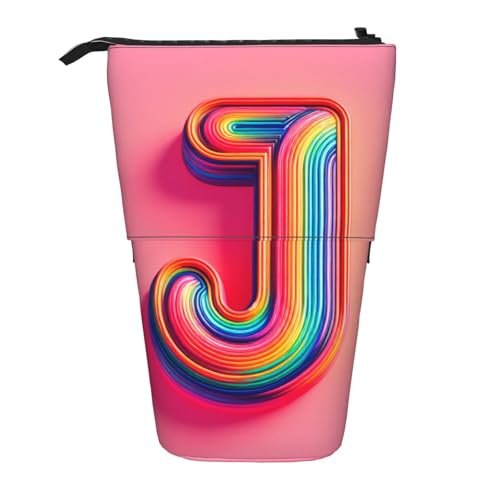 KOUUIP J Print Teleskop-Bleistifttasche, Stifthalter, Schreibwarenetui, Stand-up-Tasche, einziehbare Tasche, Stand-Organizer von KOUUIP