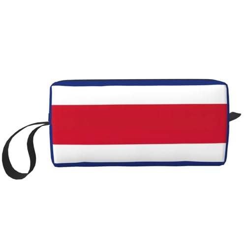 KOUUIP Kosmetiktasche für Damen, Motiv: Flagge von Costa Rica, großes Fassungsvermögen, Reise-Make-up-Tasche, tragbare Kosmetiktasche, Weiss/opulenter Garten, Einheitsgröße von KOUUIP