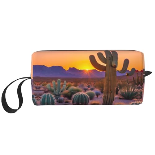 KOUUIP Kosmetiktasche für Damen, Motiv: Kaktus, Wüste, Sonnenuntergänge, großes Fassungsvermögen, Reise-Make-up-Organizer, Make-up-Tasche, tragbare Kosmetiktasche für Damen, Weiss/opulenter Garten KOUUIP Kosmetiktasche für Damen, Motiv: Kaktus, Wüste, Sonnenuntergänge, großes Fassungsvermögen, Reise-Make-up-Organizer, Make-up-Tasche, tragbare Kosmetiktasche für Damen, Weiss/opulenter Garten von KOUUIP