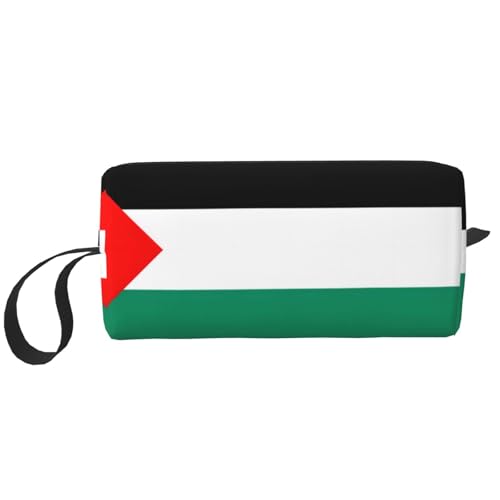KOUUIP Kosmetiktasche mit Palästina-Flagge, großes Fassungsvermögen, Reise-Make-up-Tasche, Organizer, Make-up-Tasche, tragbare Kosmetiktasche für Damen, Weiss/opulenter Garten, Einheitsgröße KOUUIP Kosmetiktasche mit Palästina-Flagge, großes Fassungsvermögen, Reise-Make-up-Tasche, Organizer, Make-up-Tasche, tragbare Kosmetiktasche für Damen, Weiss/opulenter Garten, Einheitsgröße von KOUUIP
