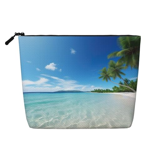 KOUUIP Kulturbeutel mit tropischem Ozean-Strand-Motiv, niedlicher Reise-Kulturbeutel, Make-up-Tasche, Organizer, Reisegröße, Kulturbeutel für Damen, schwarz, Einheitsgröße, Schwarz , Einheitsgröße KOUUIP Kulturbeutel mit tropischem Ozean-Strand-Motiv, niedlicher Reise-Kulturbeutel, Make-up-Tasche, Organizer, Reisegröße, Kulturbeutel für Damen, schwarz, Einheitsgröße, Schwarz , Einheitsgröße von KOUUIP