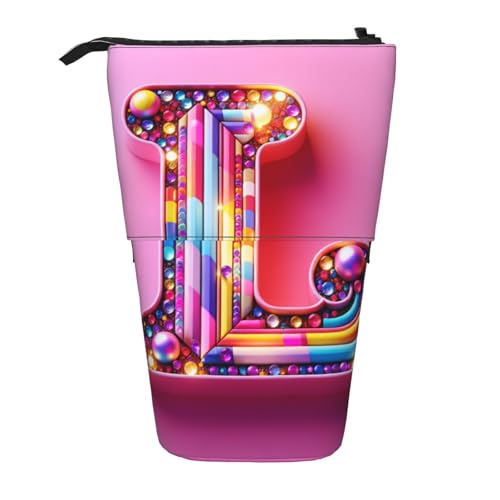 KOUUIP L-Print Teleskop-Bleistifttasche, Stifthalter, Schreibwarenetui, Stand-up-Tasche, einziehbare Tasche, Stand-Organizer von KOUUIP