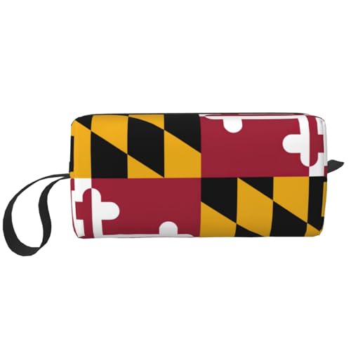 KOUUIP Maryland Staatsflaggen-Druck, großes Fassungsvermögen, Reise-Make-up-Tasche, Organizer, Make-up-Tasche, tragbare Kosmetiktasche für Damen, Weiss/opulenter Garten, Einheitsgröße KOUUIP Maryland Staatsflaggen-Druck, großes Fassungsvermögen, Reise-Make-up-Tasche, Organizer, Make-up-Tasche, tragbare Kosmetiktasche für Damen, Weiss/opulenter Garten, Einheitsgröße von KOUUIP