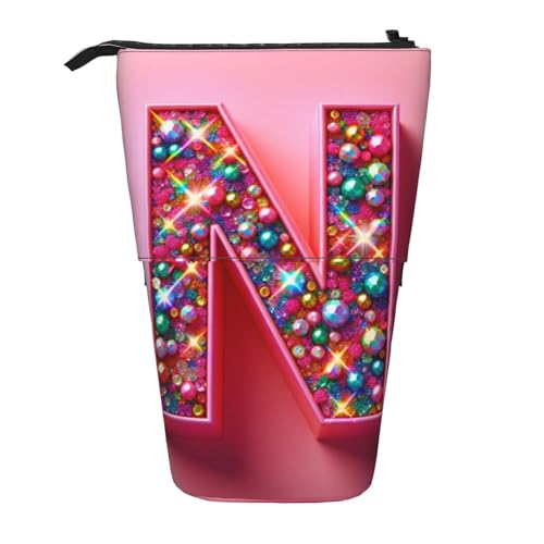 KOUUIP N Print Teleskop-Bleistifttasche, Stifthalter, Schreibwarenetui, Stand-up-Tasche, einziehbare Tasche, Stand-Organizer von KOUUIP