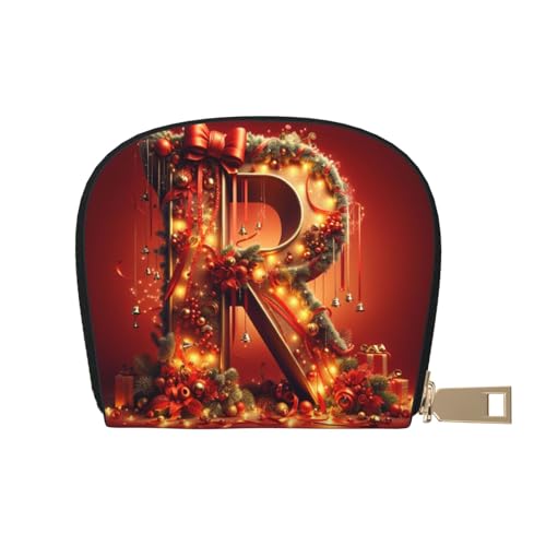 KOUUIP R Print Damen Kreditkartenetui Geldbörse Reißverschluss Leder Kartenetui Kartenhalter Uni für Männer und Frauen, Weiss/opulenter Garten, Einheitsgröße von KOUUIP