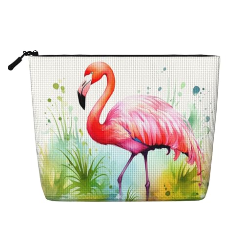 KOUUIP Reise-Kulturbeutel mit Flamingo-Druck, Reise-Organizer, Reisetasche, Schwarz, Einheitsgröße, Schwarz, Taglia Unica, Schwarz , Einheitsgröße von KOUUIP
