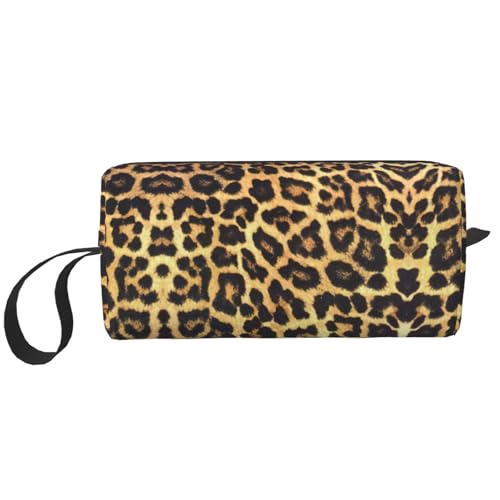 KOUUIP Reise-Make-up-Tasche mit Leopardenmuster, große Kapazität, Organizer, Make-up-Tasche, tragbare Kosmetiktasche für Damen, Weiss/opulenter Garten, Einheitsgröße von KOUUIP