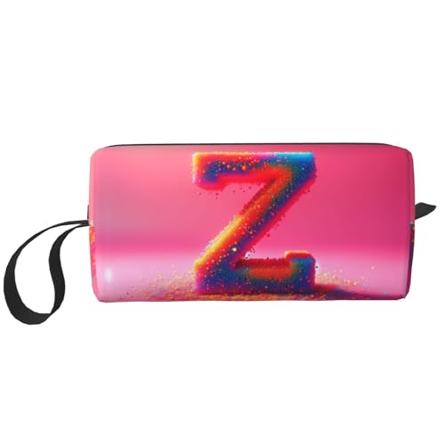 KOUUIP Reise-Make-up-Tasche mit Z-Druck, große Kapazität, Organizer, Make-up-Tasche, tragbare Kosmetiktasche für Damen, Weiss/opulenter Garten, Einheitsgröße von KOUUIP