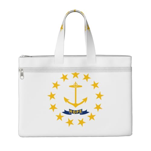 KOUUIP Rhode Island State Flag Canvas Dokumententasche mit Druck, 26,7 x 38,1 cm, 2 Reißverschlusstaschen, übersichtlich für Büroakten KOUUIP Rhode Island State Flag Canvas Dokumententasche mit Druck, 26,7 x 38,1 cm, 2 Reißverschlusstaschen, übersichtlich für Büroakten von KOUUIP