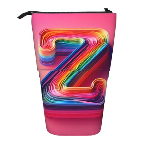 KOUUIP Z-Print Teleskop-Federtasche, Stifthalter, Schreibwarenetui, Stand-up-Tasche, einziehbare Tasche, Steh-Organizer von KOUUIP