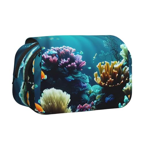 Make-up-Kosmetiktasche mit Unterwasserlandschaft, Kawaii-Bleistiftbox, Gadget-Organizer, Tasche mit Reißverschluss Make-up-Kosmetiktasche mit Unterwasserlandschaft, Kawaii-Bleistiftbox, Gadget-Organizer, Tasche mit Reißverschluss von KOUUIP