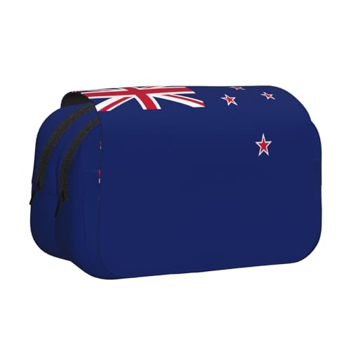 Make-up-Kosmetiktasche mit neuseeländischer Flagge, Schreibwaren, Kawaii-Bleistift-Box, Gadget-Organizer, Tasche mit Reißverschluss von KOUUIP