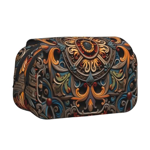 Medallion Multi Print Make-up Kosmetiktasche Schreibwaren Kawaii Bleistift Box Pouch Gadget Organizer Tasche mit Reißverschluss Medallion Multi Print Make-up Kosmetiktasche Schreibwaren Kawaii Bleistift Box Pouch Gadget Organizer Tasche mit Reißverschluss von KOUUIP