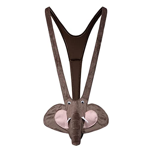 KOUYA Weihnachten Unterhose Herren Strings Thong Tanga G-String Reindeer Bikini Männer Body Lustig Unterwäsche Chrismas Bikini Slips Kostüm Funny Wrestling Singlet Bodysuit Weihnachts Geschenkidee von KOUYA