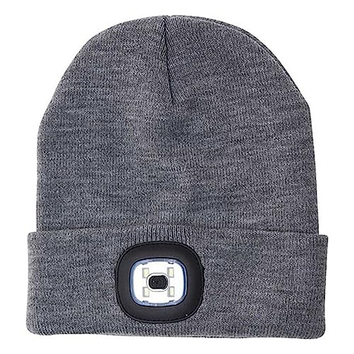 KOVA Wintermütze warm Beanie Strick Mütze mit LED Frontlicht/Rücklicht schwarz von KOVA
