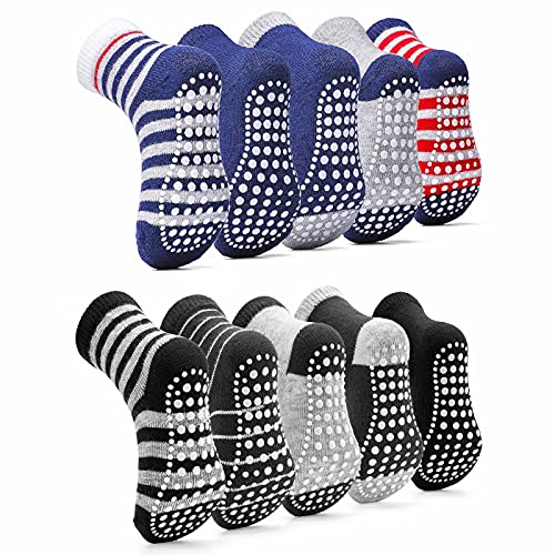 KOWAYI 10 Paar abs socken kinder jungen mädchen baby stoppersocken unisex kleinkind antirutschsocken rutschfeste kindersocken-HUNSETIAOWEN-12-24M von KOWAYI