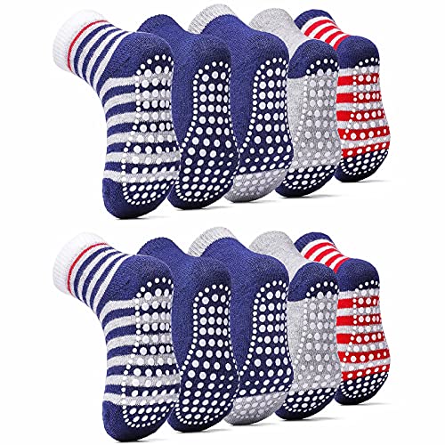 KOWAYI 10 Paar abs socken kinder jungen mädchen baby stoppersocken unisex kleinkind antirutschsocken rutschfeste kindersocken-TIAOWEN-2-4T von KOWAYI