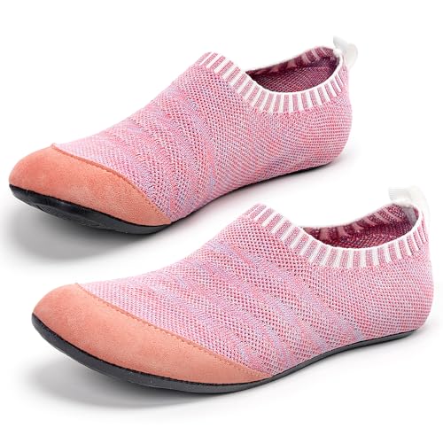 KOWAYI Hausschuhe Damen Barfuss Haussocken Herren geschlossene Hüttenschuhe Hausschuh Barfußschuhe rutschfeste Slippers-FENSE-43 von KOWAYI