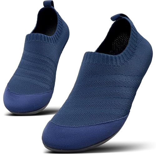 KOWAYI Hausschuhe Herren Barfuss Hausschuhe Damen geschlossene Hüttenschuhe Hausschuh Barfußschuhe rutschfeste Slippers-SHLAN-43 von KOWAYI