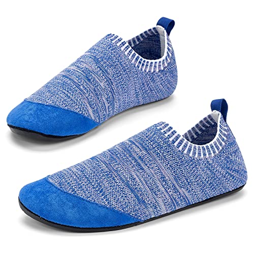 KOWAYI Hausschuhe Herren Barfuss Haussocken Damen geschlossene Hüttenschuhe Barfußschuhe rutschfeste Slippers-BAOLAN-37 von KOWAYI