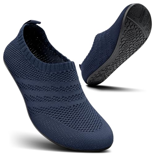 KOWAYI Hausschuhe Herren Damen Barfuss hausschuhe Geschlossen Slip on Hüttenschuhe Bequem Rutschfeste Slippers Unisex-LANSE-38 von KOWAYI