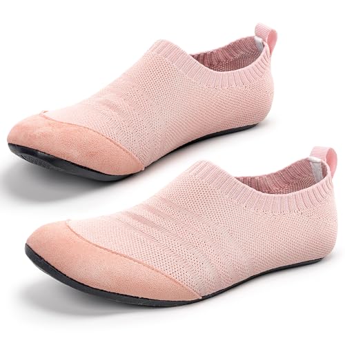 KOWAYI Hausschuhe Damen Barfuss Haussocken Herren geschlossene Hüttenschuhe Hausschuh Barfußschuhe rutschfeste Slippers-FENQUAN-36 von KOWAYI