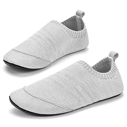 KOWAYI Hausschuhe Herren Barfuss Haussocken Damen geschlossene Hüttenschuhe Hausschuh Barfußschuhe rutschfeste Slippers-HUIQIAN-41 von KOWAYI