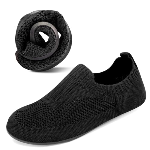 KOWAYI Hausschuhe Herren Damen Rutschfeste Slipper Atmungsaktive Leichte Hüttenschuhe Barfußschuhe Unisex Flache Pantoffeln-HEISE-41 von KOWAYI