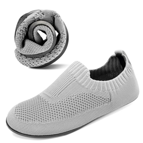 KOWAYI Hausschuhe Herren Damen Rutschfeste Slipper Atmungsaktive Leichte Hüttenschuhe Barfußschuhe Unisex Flache Pantoffeln-HUIQIAN-40 von KOWAYI