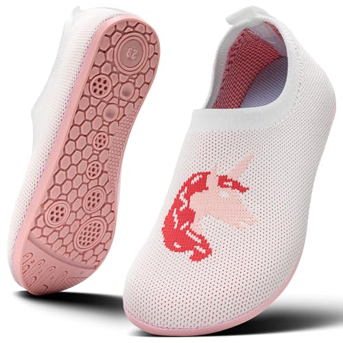 KOWAYI Hausschuhe kinder junge mädchen rutschfeste Pantoffeln Leichte für kleinkinder Hüttenschuhe slipper unisex DJS-BAISE-FENSEDI-28 von KOWAYI