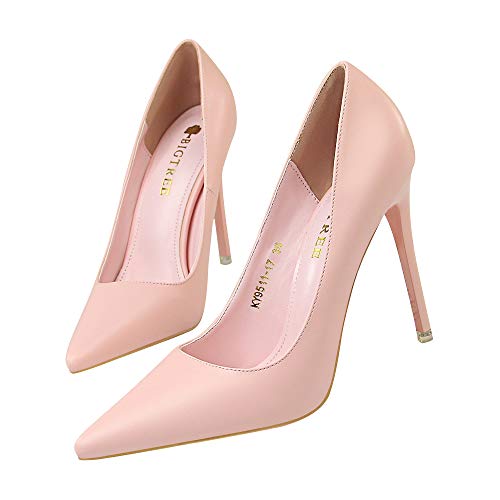 Damen Spitze Pumps Hoher Absatz Mit Party Hochzeit Nachtclub Zu Arbeiten Leben Heel Height 10.5CM 7.5CM von KOWO