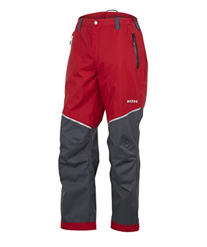 KOX Regenhose wasserdicht/Outdoorhose Aquatex 2.0 Rot/Grau Gr. 50/52 (=M/02) von KOX