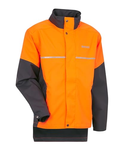 KOX Regenjacke wasserdicht Aquatex 2.0 Orange/Grau Größe 58/60 von KOX