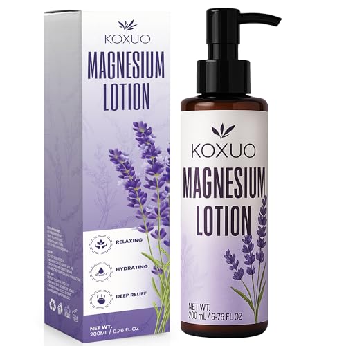 Magnesium-Lotion für den Schlaf – Nachtcreme mit Magnesium gegen Beinkrämpfe, Muskelentspannung, Schmerzlinderung & Feuchtigkeitspflege – Tiefenhydration für die Haut – Sicher für Kinder & Erwachsene Magnesium-Lotion für den Schlaf – Nachtcreme mit Magnesium gegen Beinkrämpfe, Muskelentspannung, Schmerzlinderung & Feuchtigkeitspflege – Tiefenhydration für die Haut – Sicher für Kinder & Erwachsene von KOXUO