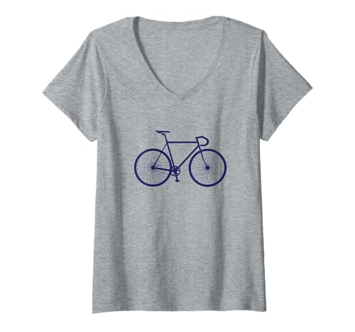 Damen Fixie Rennrad T-Shirt T-Shirt mit V-Ausschnitt von KP Designs