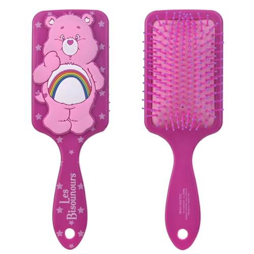 Care Bears Entwirrende Paddel-Haarbürste, niedliches 3D- und funktionales rechteckiges Design für alle Haartypen, sanft zu Verfilzungen, für Kinder und Erwachsene von KP Pharma