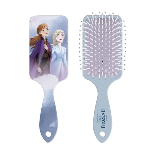 Disney Frozen Entwirrende Paddel-Haarbürste, niedliches und funktionales rechteckiges Design für alle Haartypen, sanft zu Verfilzungen, für Kinder und Erwachsene von KP Pharma