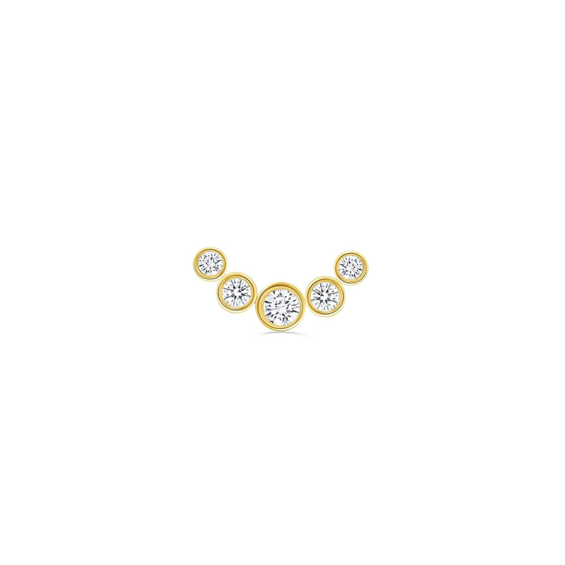 14K Gold Cz Cluster-Piercing 25G Threadless Pin Körperschmuck von KPDesignBodyJewelry