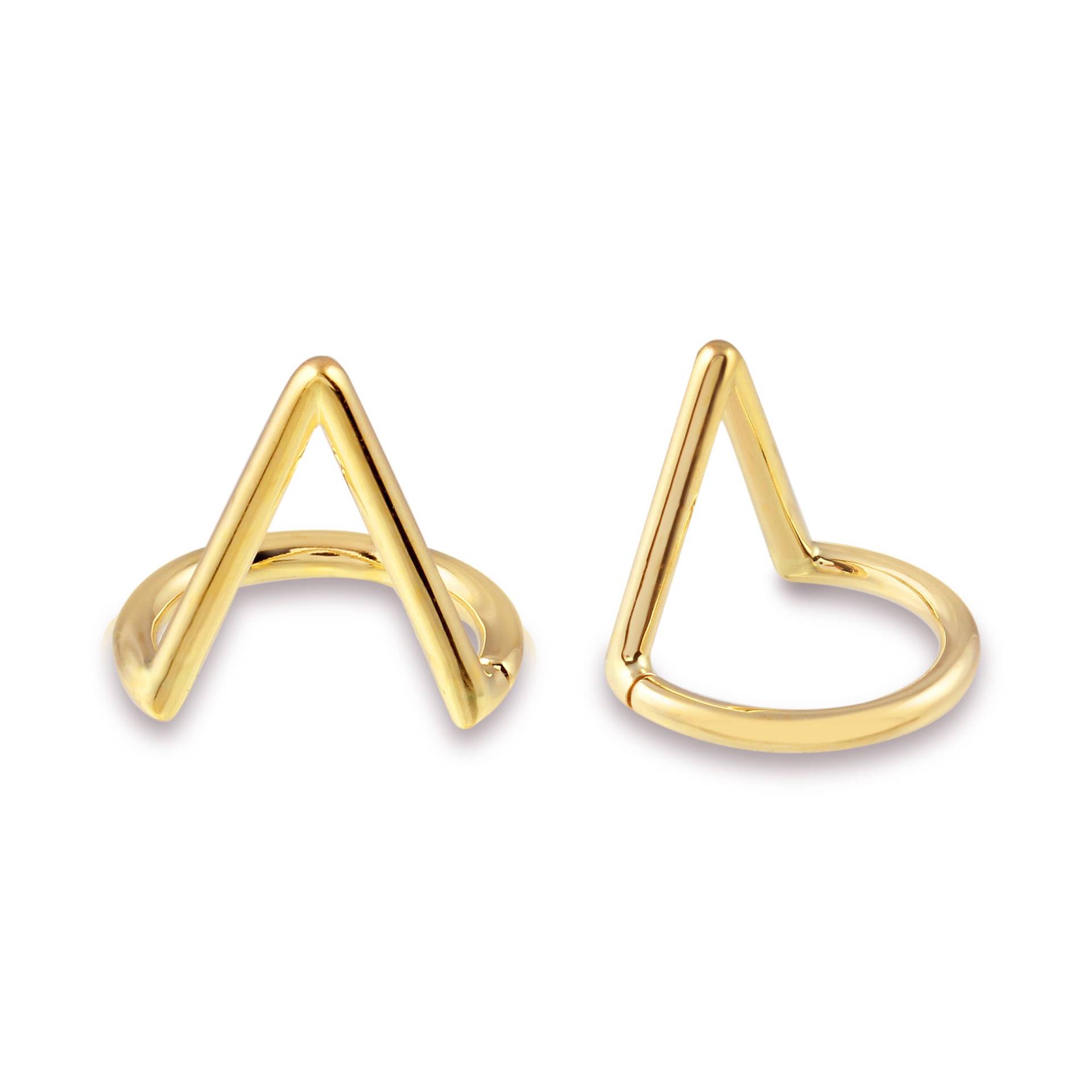 14K Gold Ring Mit V Naht Nasen, Lippen, Ohr-Piercing 14K Gold Ring Mit V Naht Nasen, Lippen, Ohr-Piercing von KPDesignBodyJewelry