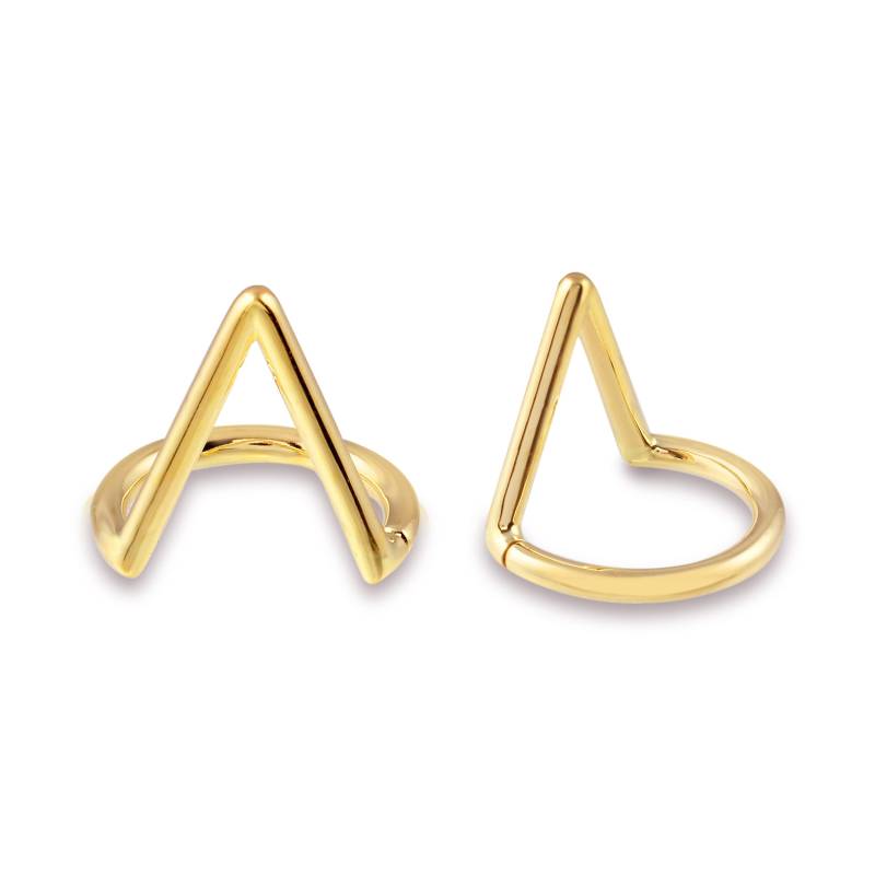 14K Gold Ring Mit V Naht Nasen, Lippen, Ohr-Piercing von KPDesignBodyJewelry