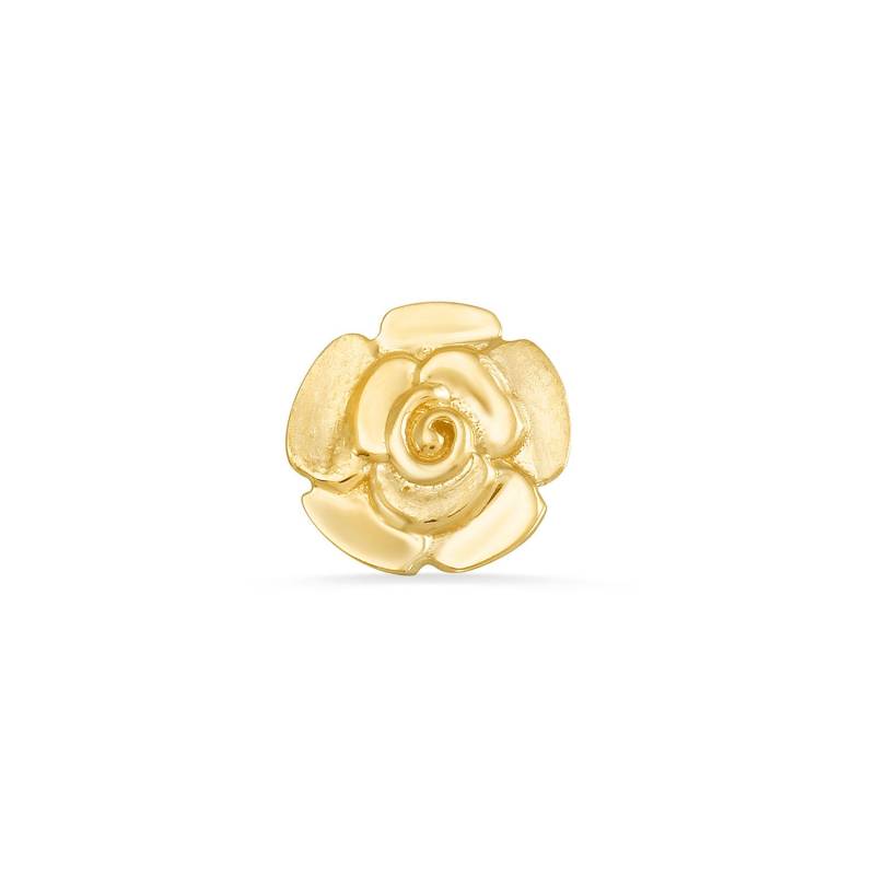 14K Solid Gold Rosenblüten-Piercing Tragus, Conch, Helix von KPDesignBodyJewelry