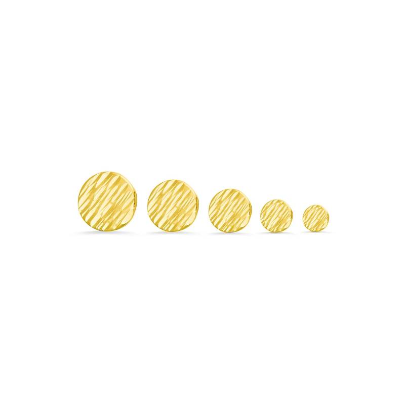 14K Solid Gold Runde Scheibe Ohrstecker Diamant Schnitt Body Piercing von KPDesignBodyJewelry