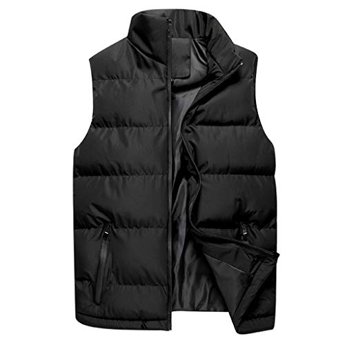 KPILP Herren Steppweste Herbst Winter Freizeit Wärme Ärmellos Funktionsweste Bodywarmer Herrenweste Outdoor Weste Funktionsweste mit Stehkragen von KPILP