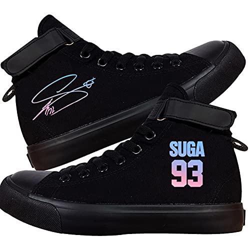 KPOP Schuhe Jungkook Merchandise V Taehyung Jimin Suga JHope Jin High Top Canvas Sneakers High Top Schnürschuhe Freizeitschuhe von KPOP